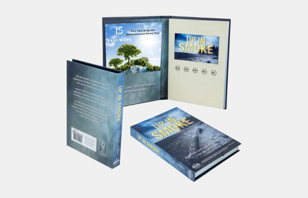 5-inch Hardcover video brochure with pocket