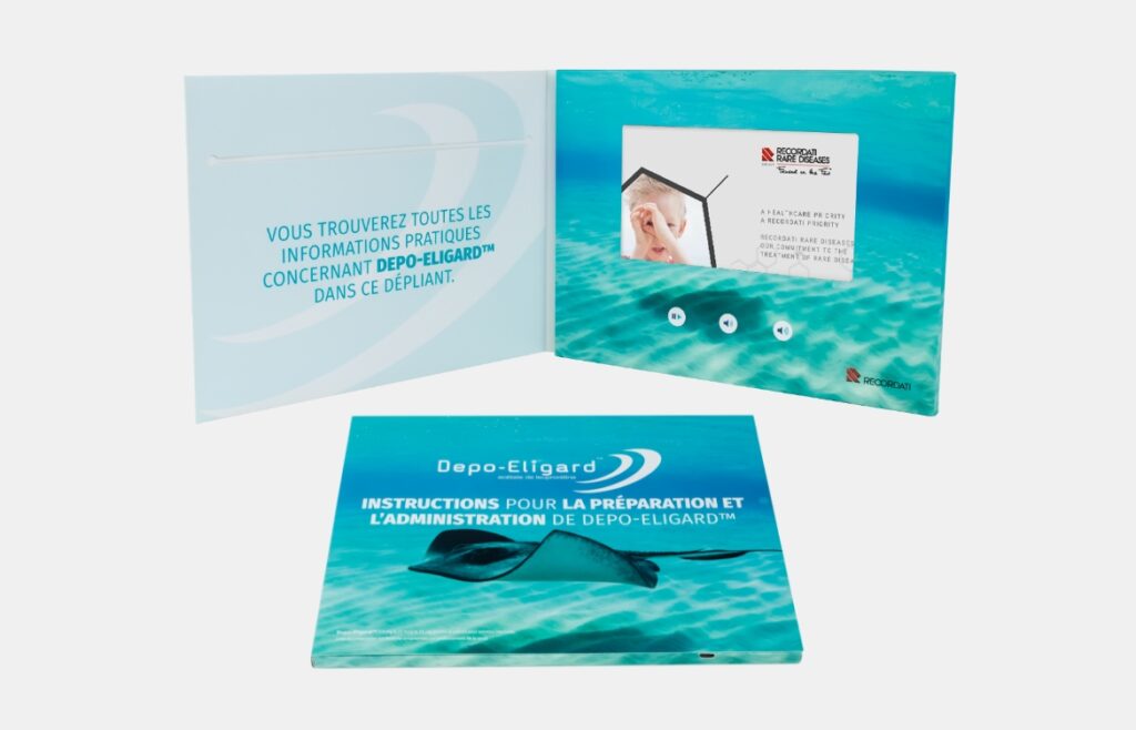 7 inch softcover video brochure