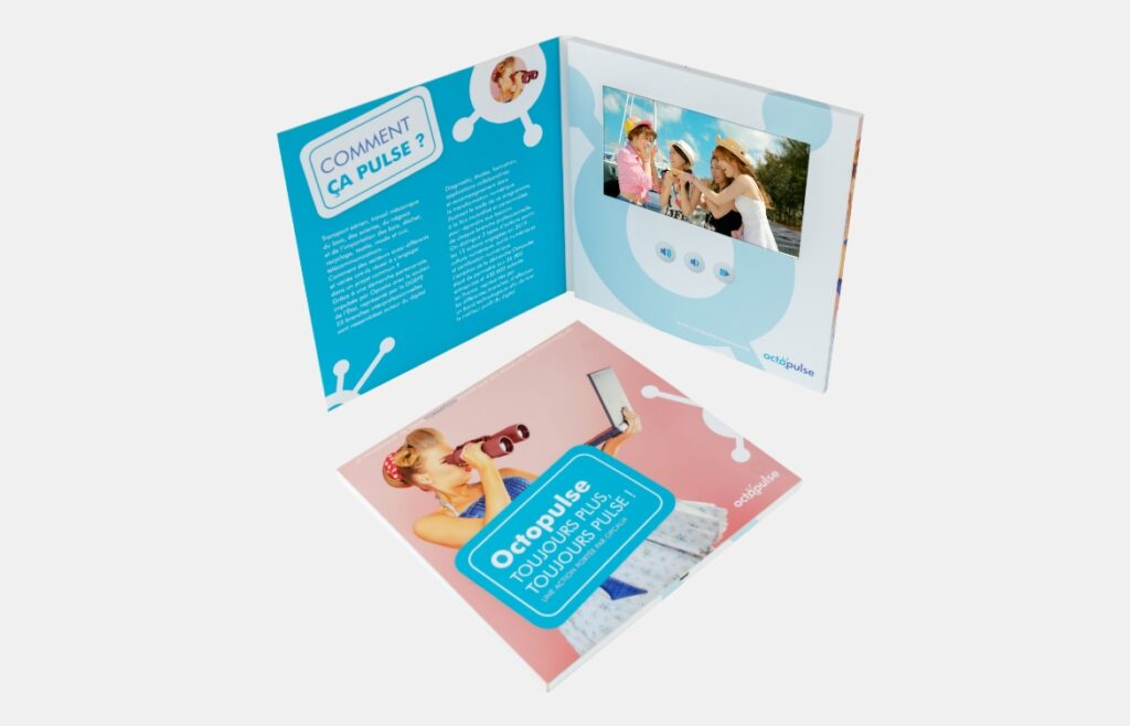 7 inch softcover square video brochure