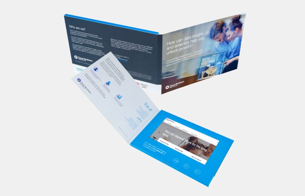 7 inch softcover video brochure