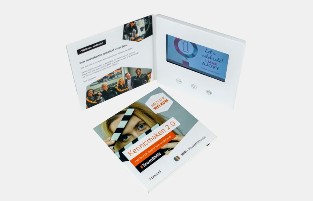 4.3 inch softcover square video brochure