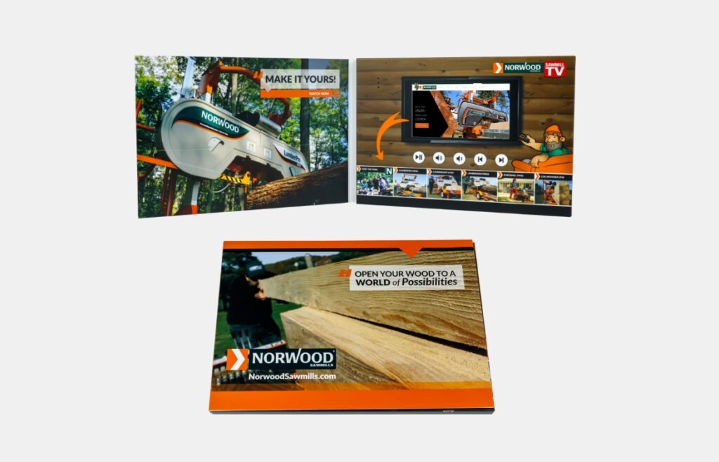 4.3 inch softcover video brochure